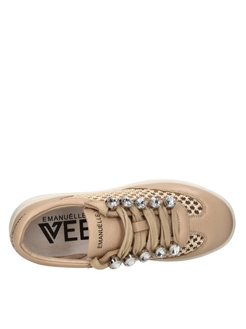 Sneakers in pelle,tessuto e strass EMANUELLE VEE | 451P-302-18-P110CBTER